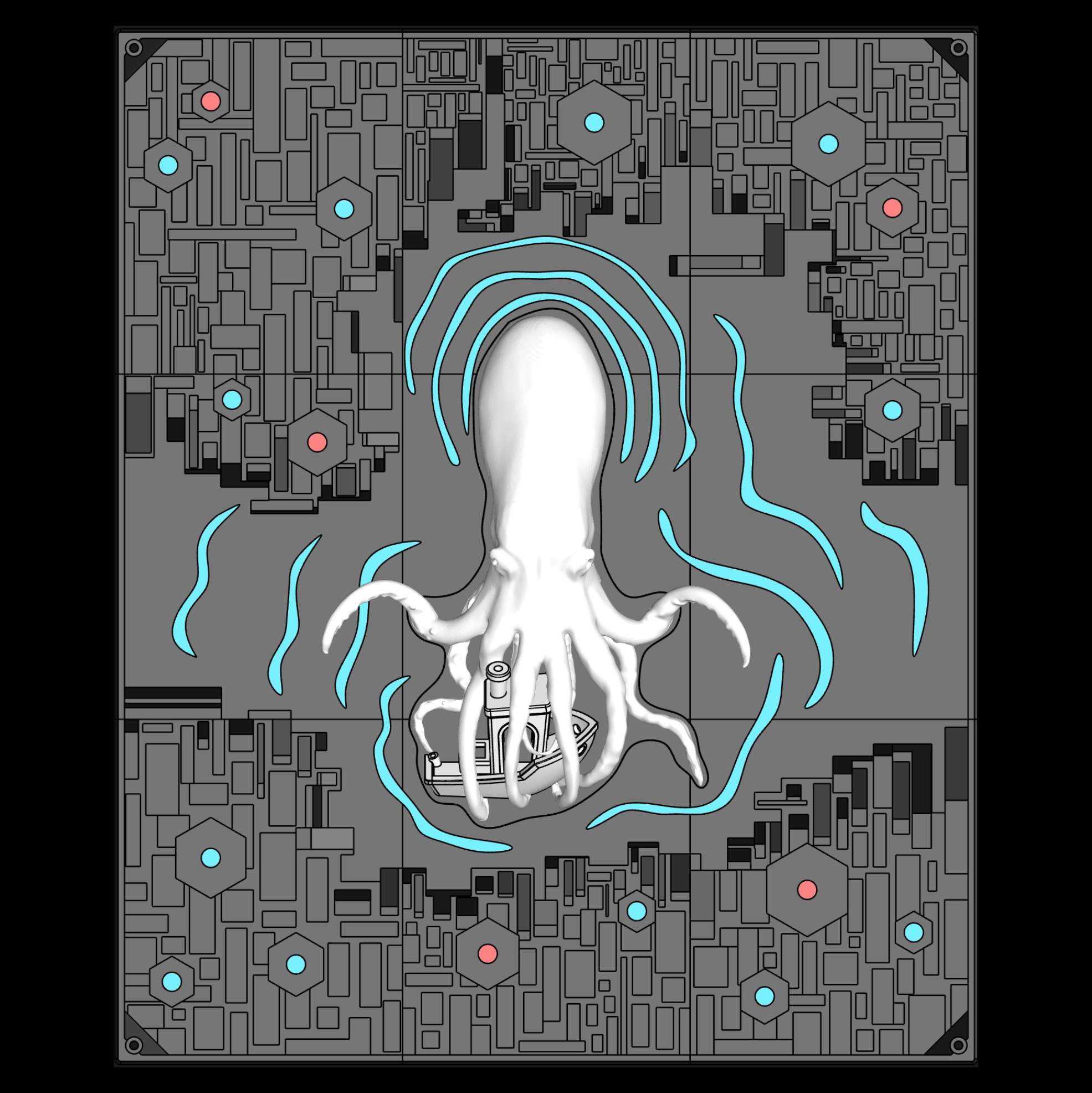 Open source 3D printable art by V-XL