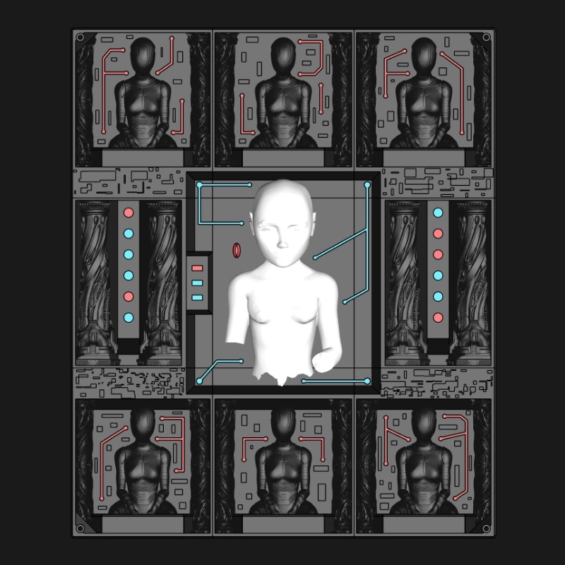 Open source 3D printable art by V-XL